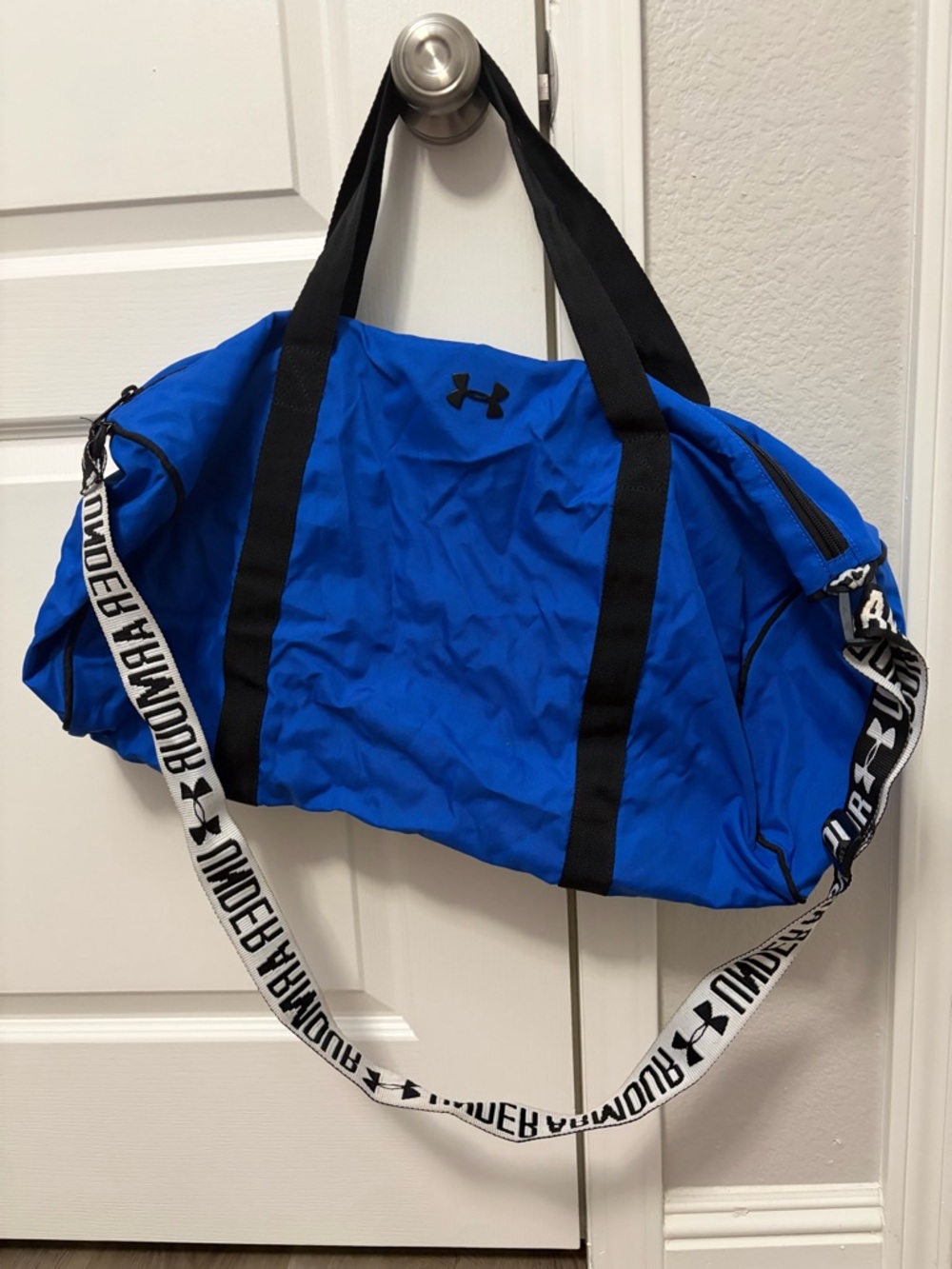Under Armour Bright Blue Duffel Bag with Branded Strap